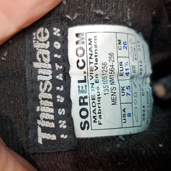 Sorel Mens Avalanche Waterproof Outdoor Leather High Top Rubber boots shoes sz 8 - Picture 13 of 14